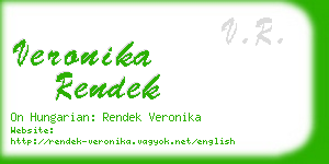 veronika rendek business card